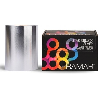Framar R-LRG-MSIL Large Roll Medium Star Struck Silver strieborný alobal 487 m