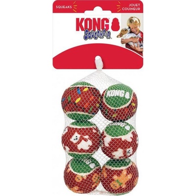 Kong AirDog Holiday Lopta Tenis s pískatkom S 6 ks