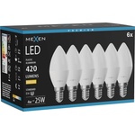 Mexen Nova 6x LED крушка E14, C37, 4W, Топло - 3000K, 420 lm - L102-E14-0430-01x06 (L102-E14-0430-01x06)