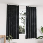 Pure Line Home Кадифени завеси в цвят антрацит с перделък, 2 бр. , 140 x 175 см