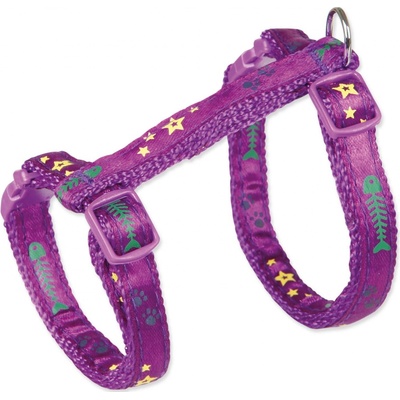 Trixie Postroj pro kočky s vodítkem s motivem kostí 23 - 39 cm 10 mm 1,20 m