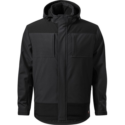 Malfini pánska zimná softshellová bunda Vertex Ebony gray