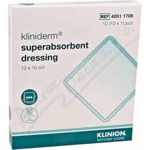 Kliniderm Superabsorpční obvaz 10 x 10 cm 10 ks