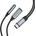 Tech-Protect Кабел Tech-Protect UltraBoost, USB-C (мъжки), PD 60W, 6A към mini jack 3.5mm (женски) / USB-C (женски), черен (9319456607383)