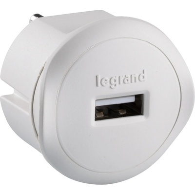 Legrand Зарядно устройство Legrand 050680, от контакт към USB-A(ж), 5V/1.5A, бяло (050680)