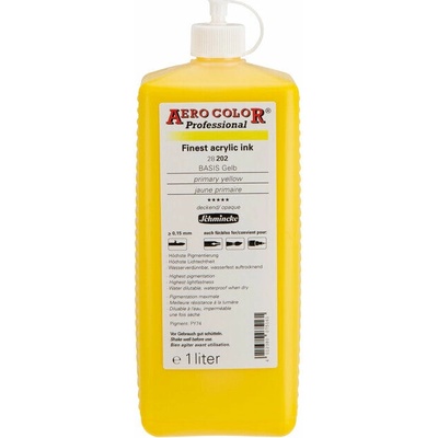 Schmincke Aero Color akrylový atrament Professional 1 l 202 primárna žltá