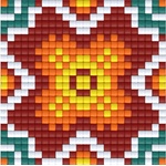 Bright Toys Мозайка с пиксели - Българска народна шевица, 24x24 пиксела - Мотив 7 (BE24007)