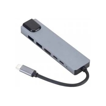 eSTUFF USB-C 6-in-1 Mobile Hub 3.2 Gen 1 (3.1 Gen 1) Type-C, USB-C Charging, USB-C sync/charge port, HDMI, RJ45, USB 2.0