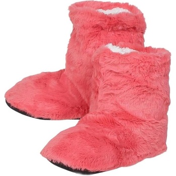 Коралови дамски домашни пантофи тип боти