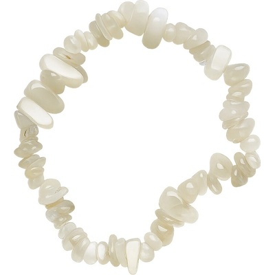 Jantario Zlomkový elastický náramok Labradorit biely Midi 106039