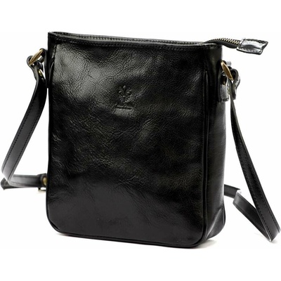 Florence dámska kožená kabelka 53 Black Shoulder Letter Bag