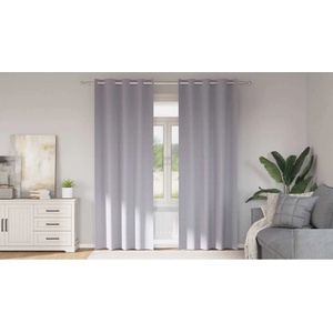 Pure Line Home Плътни завеси в цвят сив с метални халки, 2 бр. , 140 x 245 см - zalegloto - 44,98 лв