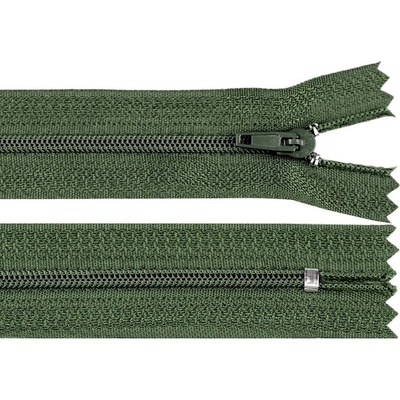 Pro Háčkování Spirálový zip pinlock No 3 délka 30 cm zelenošedý
