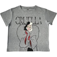 EPlus Dámske tričko 101 Dalmatíncov Cruella sivé