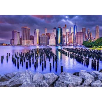 Image 1 of Enjoy - Puzzle Cloudy Sky Over Manhattan, New York - 1 000 piese