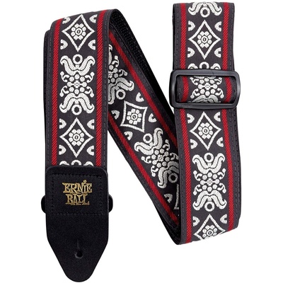 Ernie Ball Classic Jacquard Blackjack Red Колан за китара (P04669)