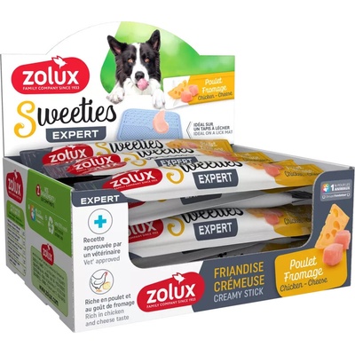 ZOLUX Krémová psia maškrta SWEETIES s kuracím mäsom a syrom 14 g