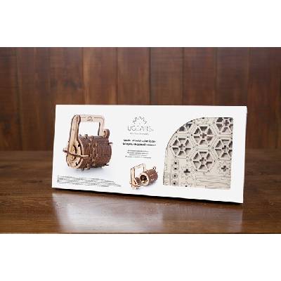 Ugears 3D mechanické puzzle Číselný zámek 34 ks