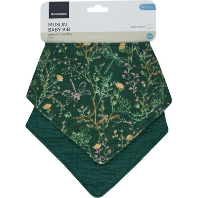 Kikkaboo Комплект 2 бр муселинов лигавник Secret Garden Green (31303030069)
