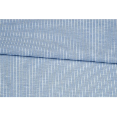 Len s bavlnou proužek, lehký, světle modrý