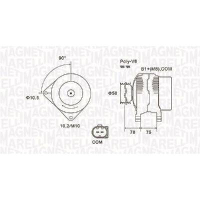 Alternátor MAGNETI MARELLI 063731825010