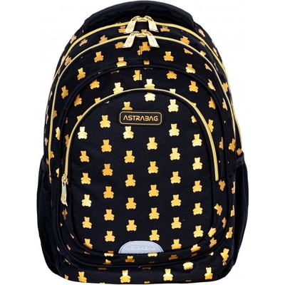 Astra Ученическа раница, Astra, Златни мечета, AB330, 39 х 28 х 15 см