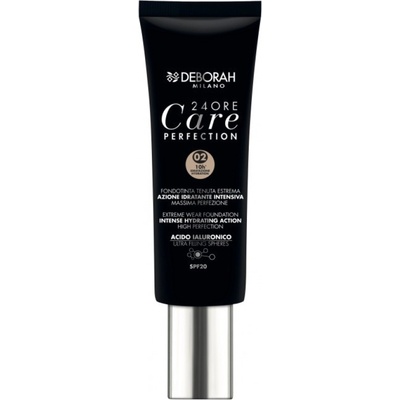 Deborah 24 Ore Care Perfection хидратиращ течен фон дьо тен 02 бежов SPF 20 30 ml *Тестер