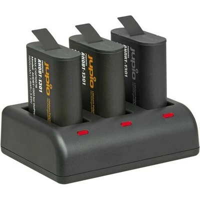 Jupio 2x Enduro Battery GoPro HERO 13 AHDBT-1301 / CPSS1B 1900mAh + Compact USB Triple Charger CGP1007