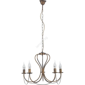 Image 1 of Onli - Пендел CANDELA 5xE14/6W/230V бронзов (OL0269)