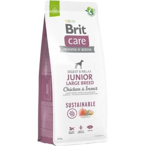 Brit Dog Sustainable Junior Large Breed Chicken & Insect за подрастващи кучета от едри породи с Пилешко и Насекоми, 3кг