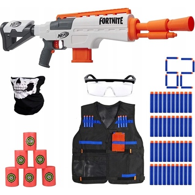 PISTOLE NERF FORTNITE AUTOMATICKÁ PUŠKA IR E9392 SADA MEGAPACK