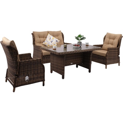 Garden Point Malaga Apetito 4 кафяво Garden Point technorattan furniture (GAP1394-4)