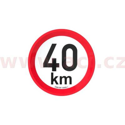 omezení rychlosti 40 km retroreflexní průměr 200 mm (na přívěsy)