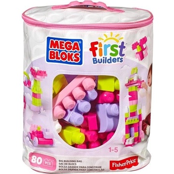 Mega Bloks ružové kocky vo vrecúšku 80