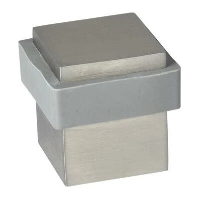 Dveřní zarážka hranatá 25 x 25, délka 30 mm, na stěnu, nerez mat