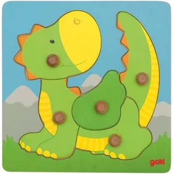 Image 1 of Goki - Дървен пъзел с дръжки - Драконче (57553)