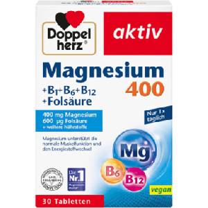 Doppelherz Магнезий 400 + b1 + b6 + b12 + Фолиева киселина - 30 таблетка