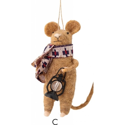 Bloomingville Plstená vianočná ozdoba Peo Brown Wool C