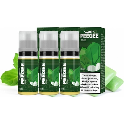 PEEGEE Máta 3 x 10 ml 18 mg