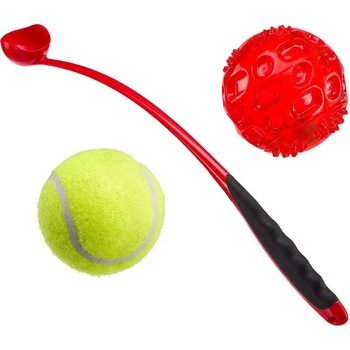 Ferplast Dog Toy - Кучешка играчка - топкохвъргачка с две топки, 62 см