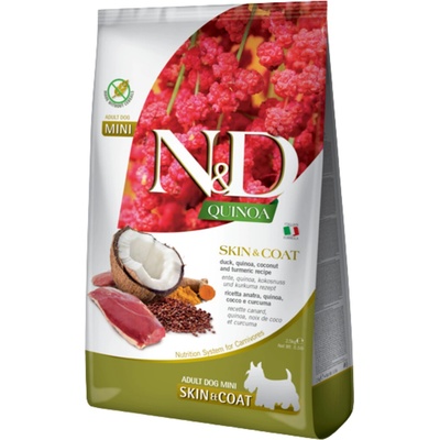 N&D Quinoa Dog Adult Mini Grain Free Skin & Coat Duck Coconut & Turmeric 0,8 kg