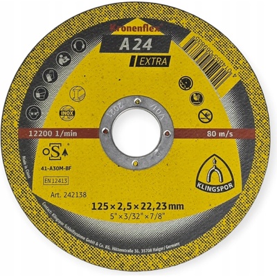 Klingspor kotúč 125 x 2.5 x 22 mm 242138