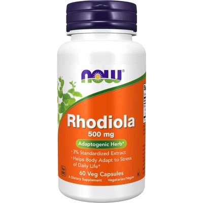 Now Foods Rhodiola rosea Rozchodnice růžová 500 mg x 60 kapslí