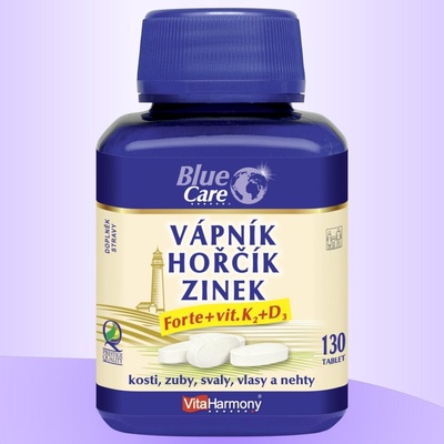 VitaHarmony Vápník Hořčík Zinok D3 K2 130 tabliet