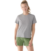 SMARTWOOL Women's Perfect Crew Short Sleeve Tee Light Gray Heather