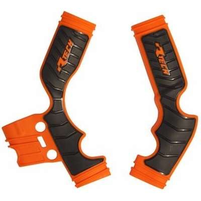 RACETECH (RTECH) kompletní kryty rámu BI-MATERIAL SUPER GRIP KTM SX 65 '16-'24 barva oranžová / černá