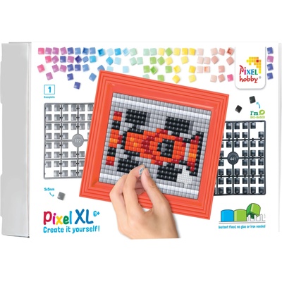 Креативен комплект с рамка и пиксели Pixelhobby - XL, Състезателна кола (12095)