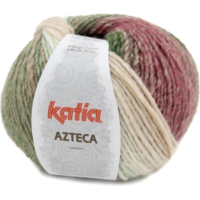 Katia Azteca 7875 Ecru/Green/Rose/Brown Плетива прежда (7875)