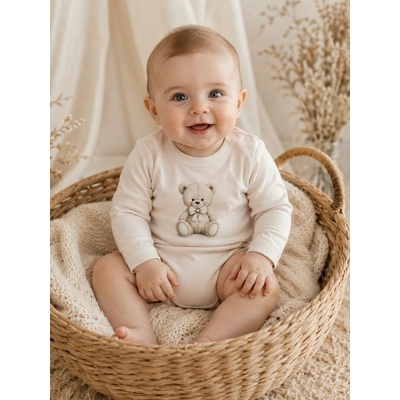 Detské body LITTLE BEAR s dlhým rukávom Maslová
