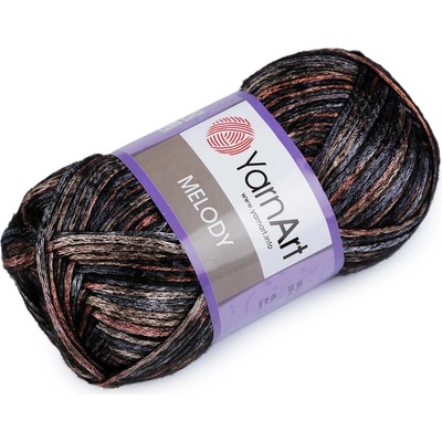 Pletací příze Melody 100 g Varianta: 11 (908) černá zlatá, Balení: 1 ks 44920/91325/228102